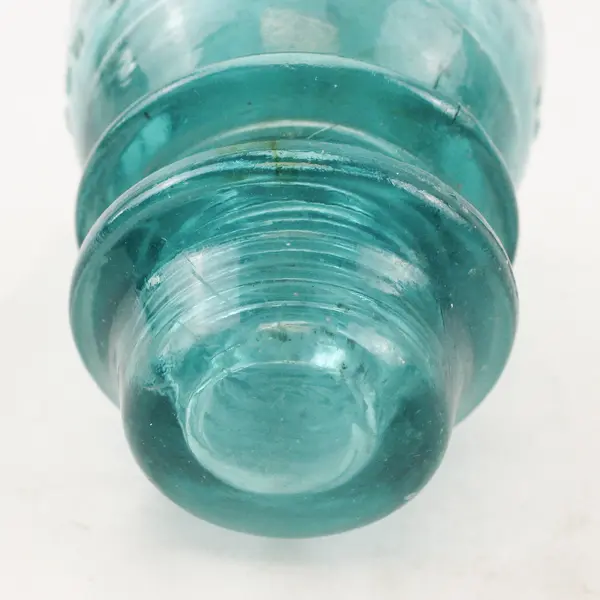 Vintage Hemingray 42 Aqua Glass Insulator Made in the USA 4.5"