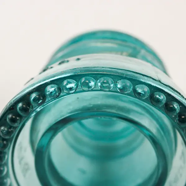 Vintage Hemingray 42 Aqua Glass Insulator Made in the USA 4.5"