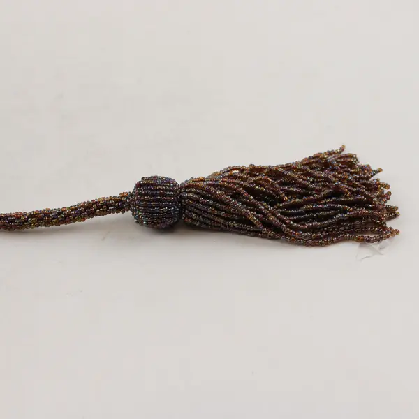 Multicolor Glass Seed Bead Tassel Lariat Sautoir Rope Necklace 50"