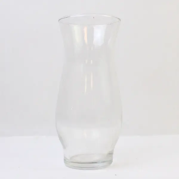 Clear Glass Hurricane Vase 6.5" Tall Candle Centerpiece Mantel