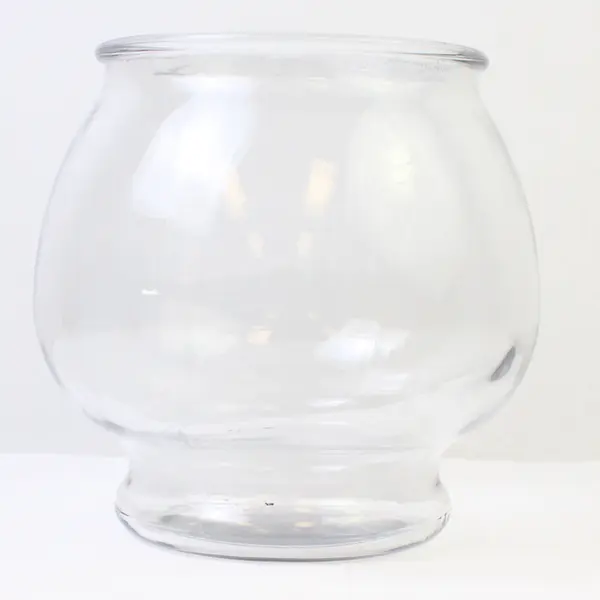 1 Gallon Footed Glass Fishbowl Round Aquarium Tank Clear Bowl