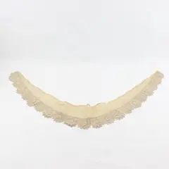 Vintage Ecru Scalloped Edge Crochet Lace Trim 44"