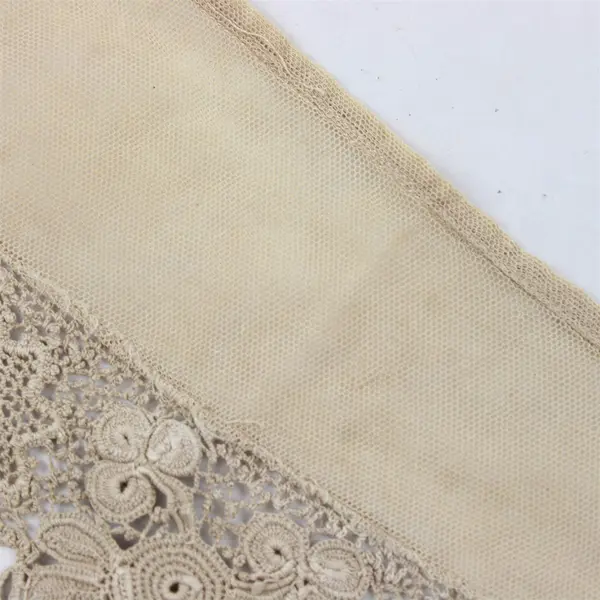Vintage Ecru Scalloped Edge Crochet Lace Trim 44"