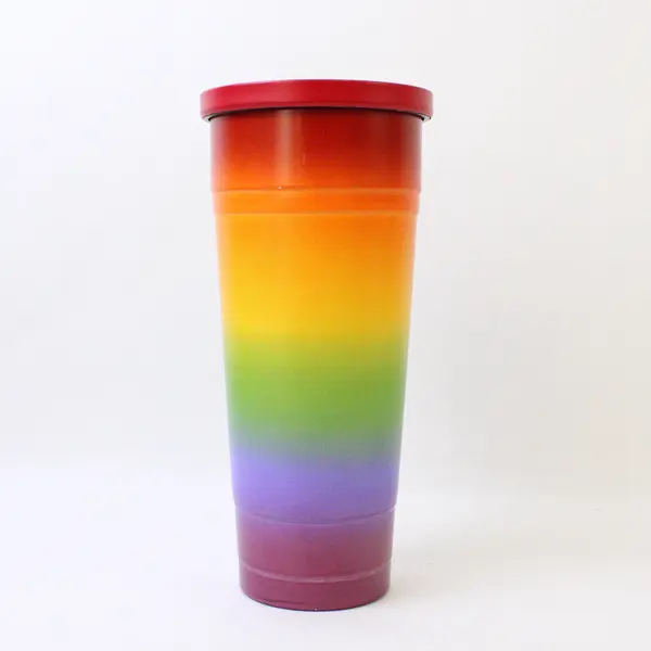 TakePride Rainbow Gradient Stainless Steel Tumbler No Straw
