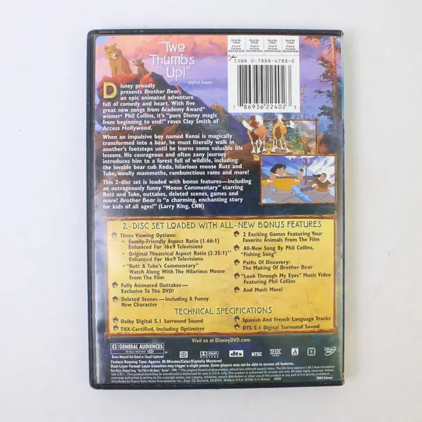 Walt Disney's Brother Bear 2- Disc DVD Set Special Edition 2002 #31553