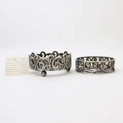 Lot of 2 Vintage Silver-Plated Votive Candle Holders