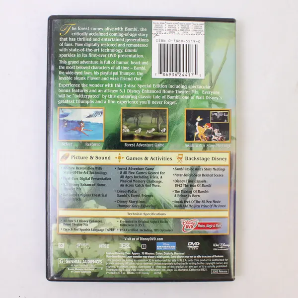 Bambi 2-Disc DVD Platinum Edition 2005 #36344