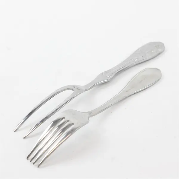 Two Spode Woodland Flatware Pieces Meat Fork and Dinner Fork