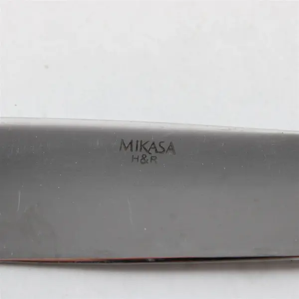 Lot Of 6 Mikasa Brand Laura (Stainless) Pattern Flatware Dinner Knives 10" Long