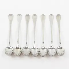 Lot Of 7 Mikasa Laura (Stainless) Pattern Flatware Iced Tea Spoons 7.5" Long