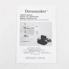Dressmaker Sewing Machine Owner's Manual 997 Series 