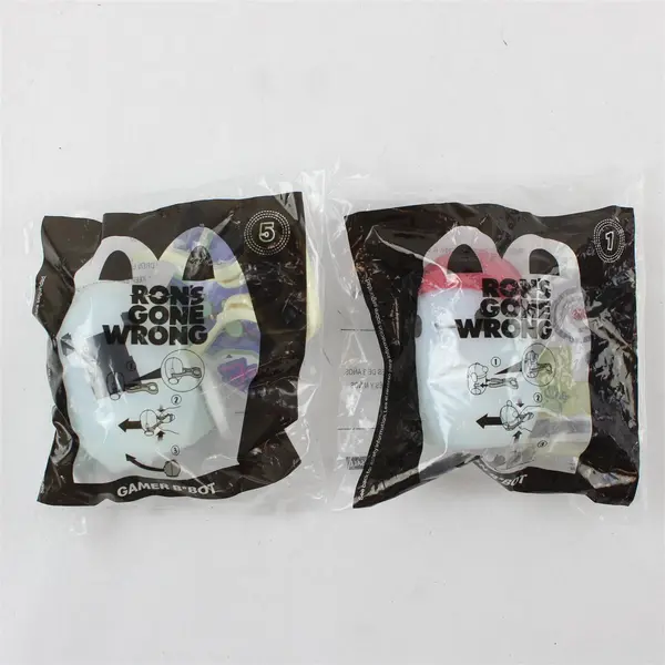 Lot of 2 McDonald's Ron's Gone Wrong Ron-Bot & Gamer-Bot Toys 2021 New