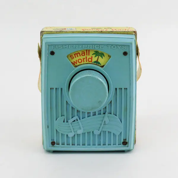 Vintage 1977 Fisher Price Music Box Pocket Radio 746 "It's a Small World" Works