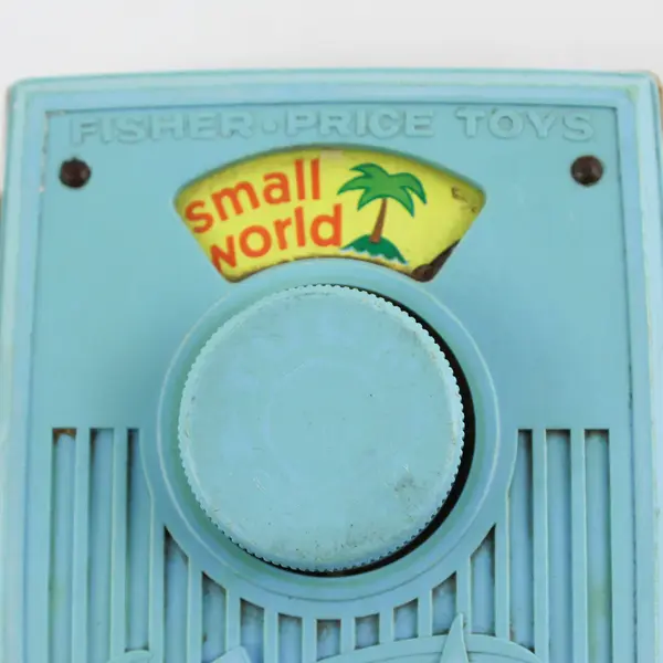 Vintage 1977 Fisher Price Music Box Pocket Radio 746 "It's a Small World" Works