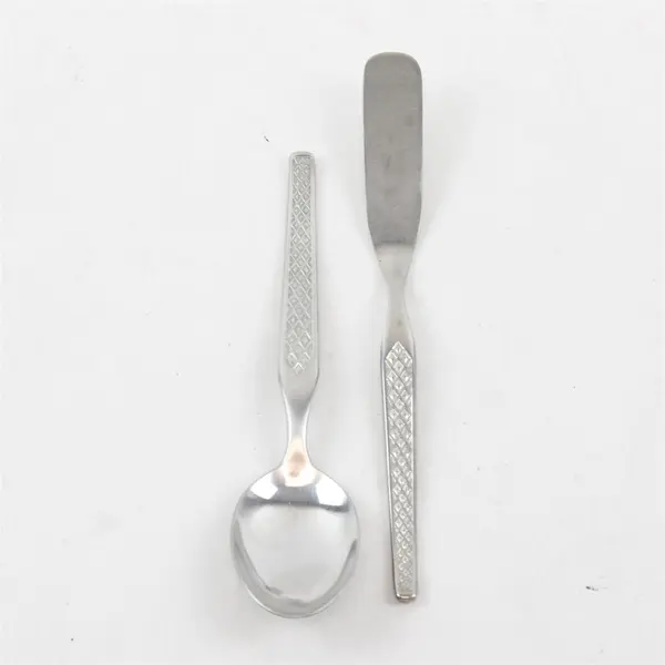Lot of 2 Toledo by Wirths Germany Flatware Pieces 1 Teaspoon and 1 Butter Knife
