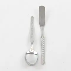 Lot of 2 Toledo by Wirths Germany Flatware Pieces 1 Teaspoon and 1 Butter Knife