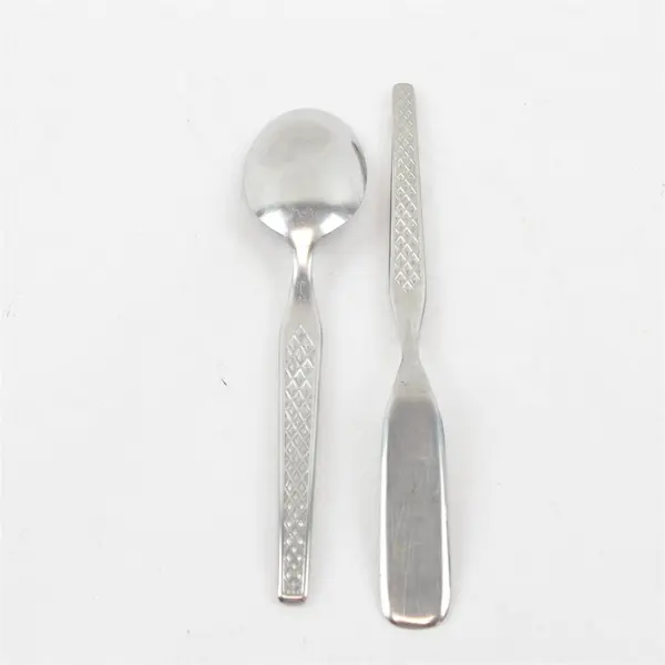Lot of 2 Toledo by Wirths Germany Flatware Pieces 1 Teaspoon and 1 Butter Knife