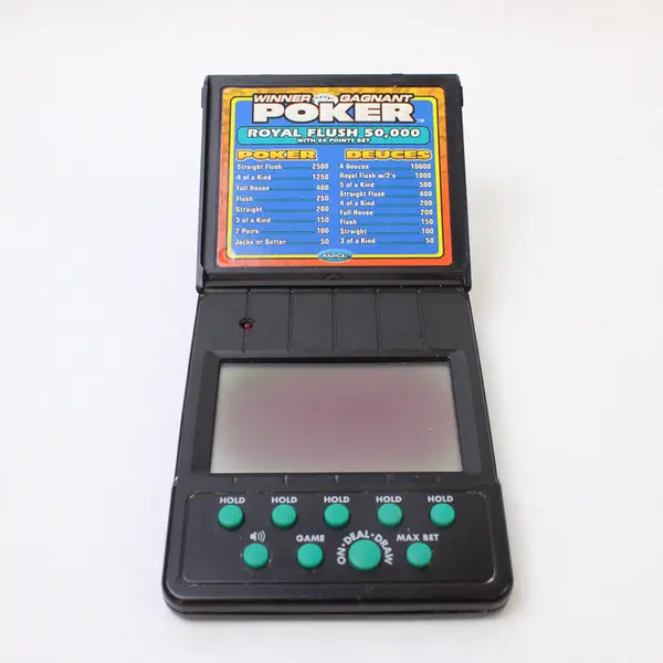 Vintage Radica Winner Poker Electronic Handheld Game Model 1710 Untested