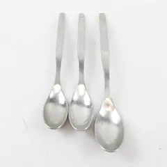 Three 18/10 Stainless Sling Pattern Oneida Spoons 2 Teaspoons, 1 Tablespoon