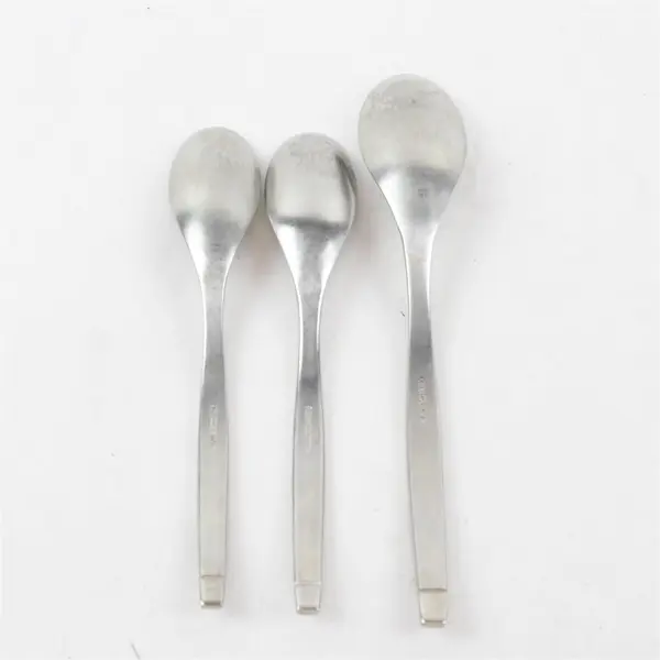 Three 18/10 Stainless Sling Pattern Oneida Spoons 2 Teaspoons, 1 Tablespoon