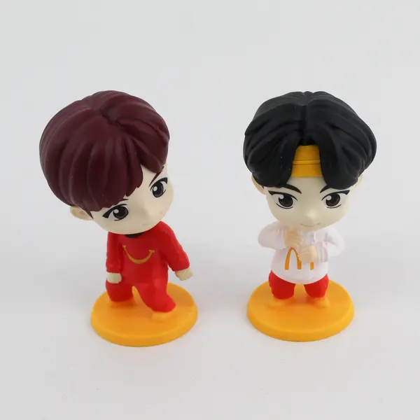 Lot of 2 McDonald's BTS TinyTAN Encore Ed. Jimin & J-Hope Toys - 3.5" Tall
