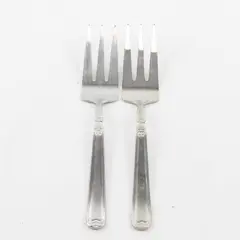 Two 18/10 Stainless Zwilling J A Henckels Serving Forks in Vintage 1876 Pattern