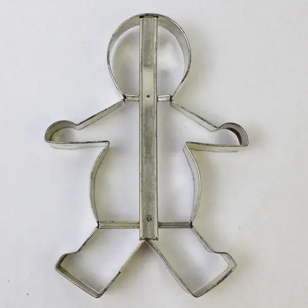 Vintage 2-in-1 Snowman Gingerbread Boy Cookie Cutter 8" Orig Box