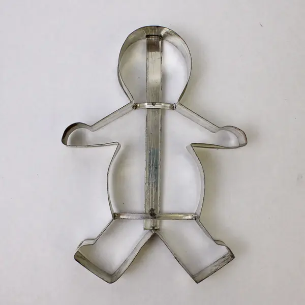 Vintage 2-in-1 Snowman Gingerbread Boy Cookie Cutter 8" Orig Box