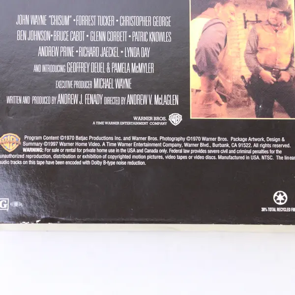 Chisum VHS Movie John Wayne 1997, #15182 