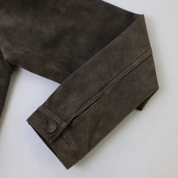 For Joseph Women's Size Medium Brown Genuine Suede Leather Trucker Jacket