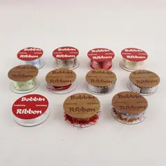 Lot of 11 Bobbin Ribbon Spools for Scrapbooking/Card Making, Some New
