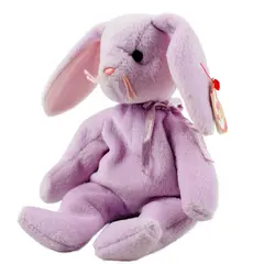 TY Beanie Babies Floppity 1996 Purple Bunny Rabbit W/ Tag Plush Toy