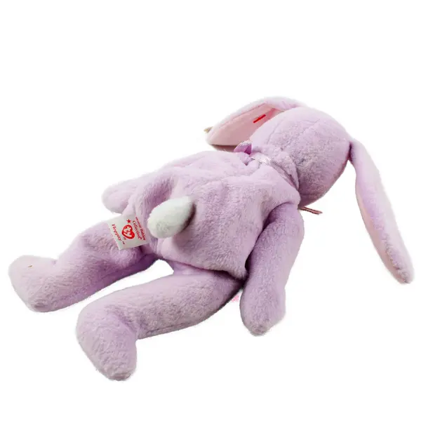 TY Beanie Babies Floppity 1996 Purple Bunny Rabbit W/ Tag Plush Toy