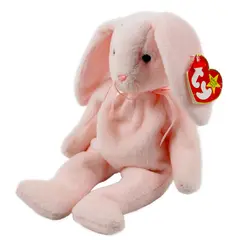 TY Beanie Baby Hoppity 1996 Pink Pastel Bunny Rabbit With Tag Plush Toy
