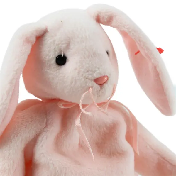 TY Beanie Baby Hoppity 1996 Pink Pastel Bunny Rabbit With Tag Plush Toy