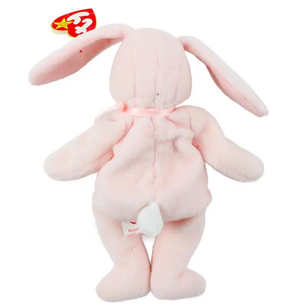 TY Beanie Baby Hoppity 1996 Pink Pastel Bunny Rabbit With Tag Plush Toy