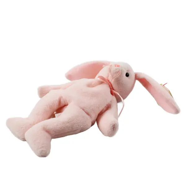 TY Beanie Baby Hoppity 1996 Pink Pastel Bunny Rabbit With Tag Plush Toy