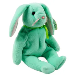TY Beanie Babies Hippity 1996 Green Pastel Bunny With Tag Plush Toy