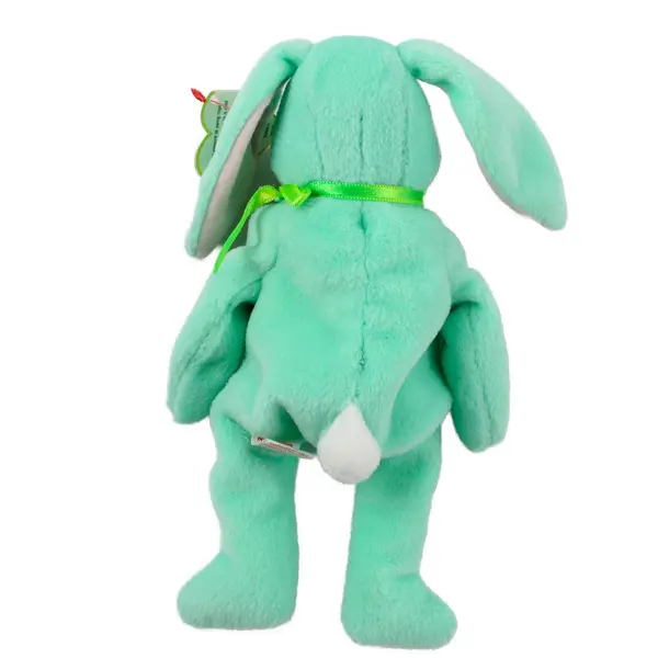 TY Beanie Babies Hippity 1996 Green Pastel Bunny With Tag Plush Toy