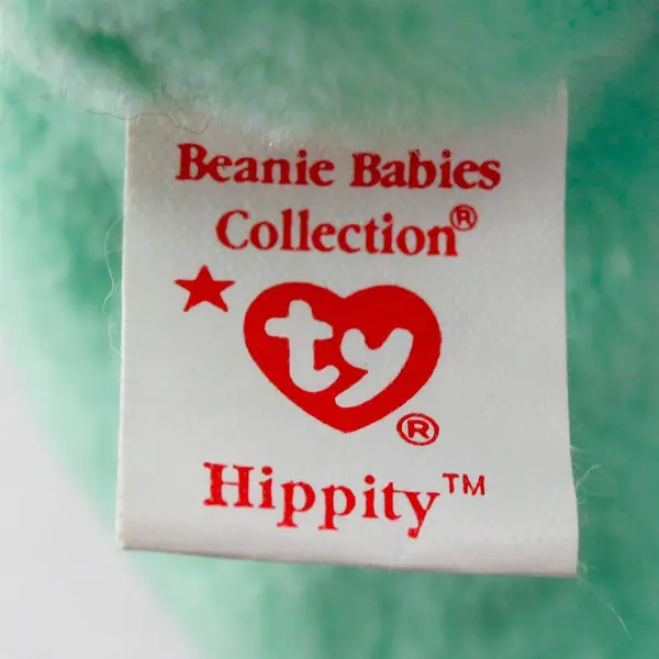 TY Beanie Babies Hippity 1996 Green Pastel Bunny With Tag Plush Toy