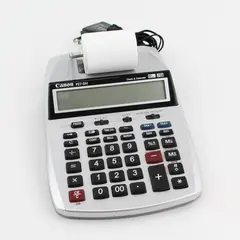 Canon P27-DH Desktop Printing Calculator Adding Machine Silver with AC Adapter
