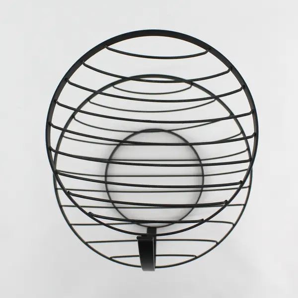 2-Tier Large Black Metal Fruit Basket for Kitchen Counter