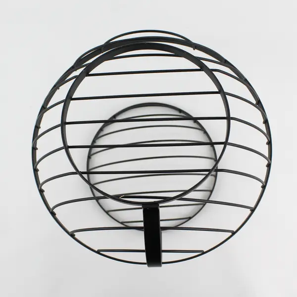2-Tier Large Black Metal Fruit Basket for Kitchen Counter