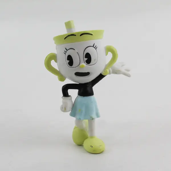 Lot of 3 Cuphead Figures 3.5" - Ms. Chalice, Mugman, and Cuphead