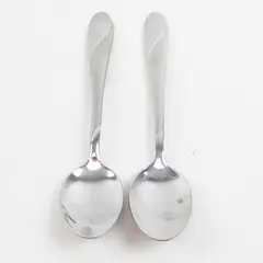 Lot of Two Stainless Tablespoons in the Pattern Swirl Sand by Cambridge