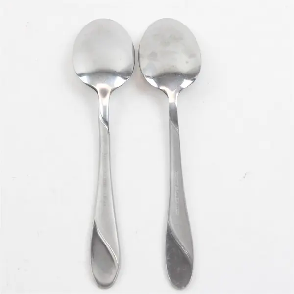 Lot of Two Stainless Tablespoons in the Pattern Swirl Sand by Cambridge