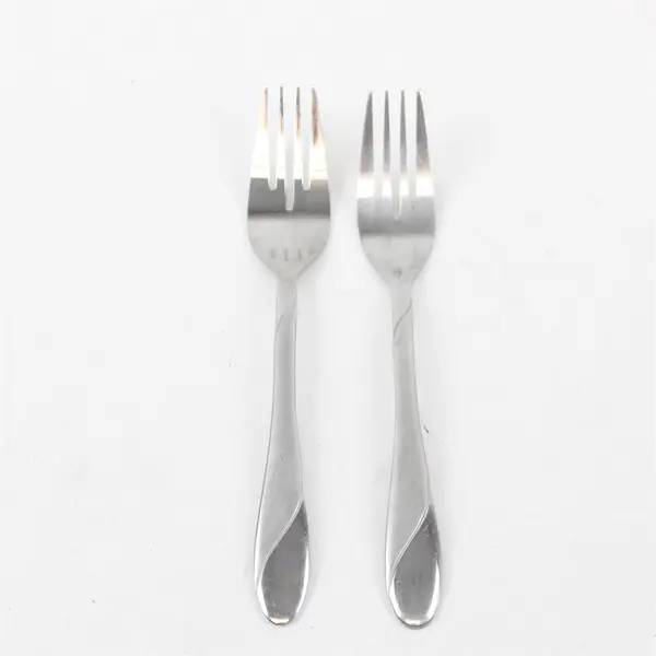 Lot of Two Stainless Swirl Sand Salad Forks by Cambridge -  Flawed