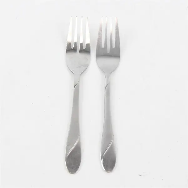 Lot of Two Stainless Swirl Sand Salad Forks by Cambridge -  Flawed