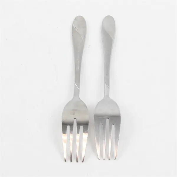 Lot of Two Stainless Swirl Sand Salad Forks by Cambridge -  Flawed