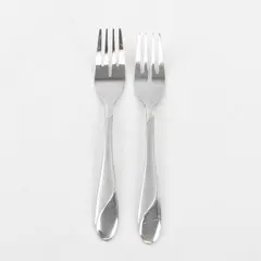 Lot of Two Stainless Swirl Sand Salad Forks by Cambridge -  Flawed